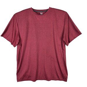 Mens RE Performance Burgundy Short Sleeve 100% Polyester Crewneck Size XXL